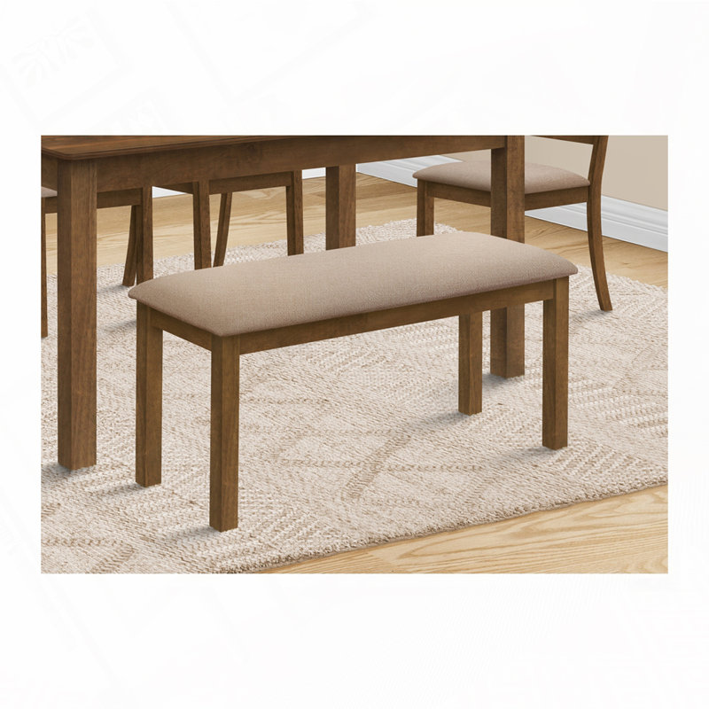 Banc rembourré Keiundra, Noir incorrect, Crème - incorrect