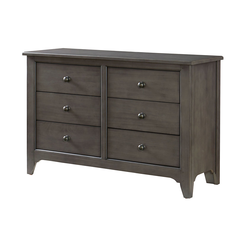 Commode 6 tiroirs Mabank, Gris crépuscule