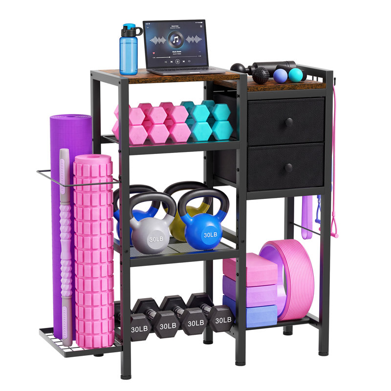 Iron Mounted Adjustable Multi-Use Sports Rack
