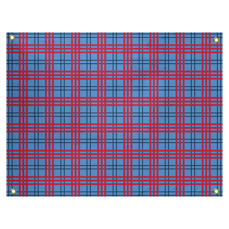 Tapisserie polyester Tennessee Luxury, Bleu / bleu marine / rouge, H 26 po x l 36 po