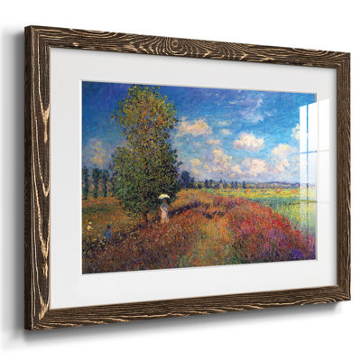 «Poppy Field In Summer» par Monet, reproduction d'art encadrée