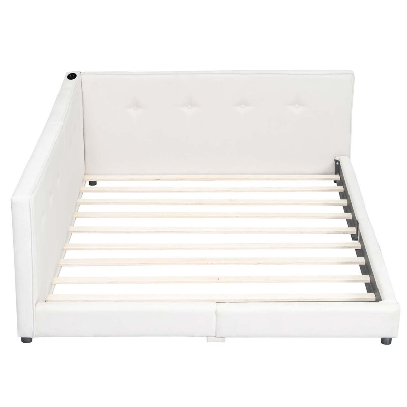 Lit de jour Jerralyn, Grand lit, Beige