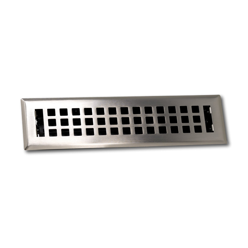 Brushed Nickel Steel Artisan Vent Cover 4 x 14