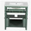 30-inch Bathroom Dressing Table with Ceramic Basin, Green Single Bathroom Cabinet, with 2 Doors and Shelves, Door