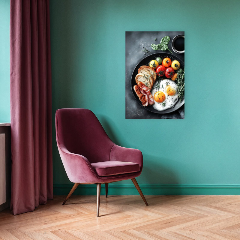 Art mural contemporain cerise, 36" H x 24" W