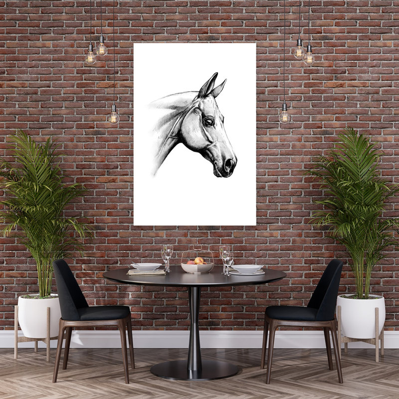 Majestic Horse Head Realistic Contemporary Horse Wall Art Print, 152.4cm H x 101.6cm W