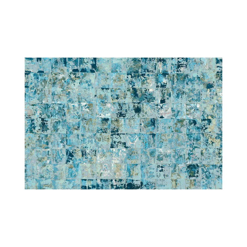 Blue Tiles by Blakely Bering - Wrapped Canvas Gallery-Wrapped Canvas Giclée, 20.32 cm H x 30.48 cm W