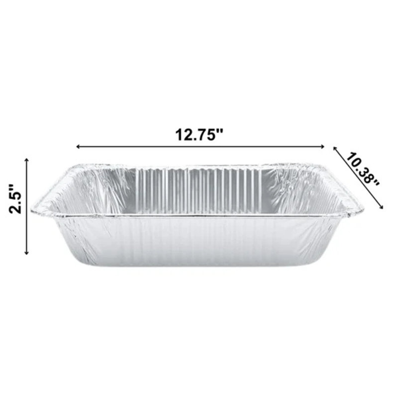 Disposable 9x13 Half Size Deep Aluminum Pans, Regular Weight