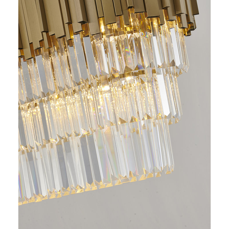 7-Light Gold Chandelier With Crystal Accents