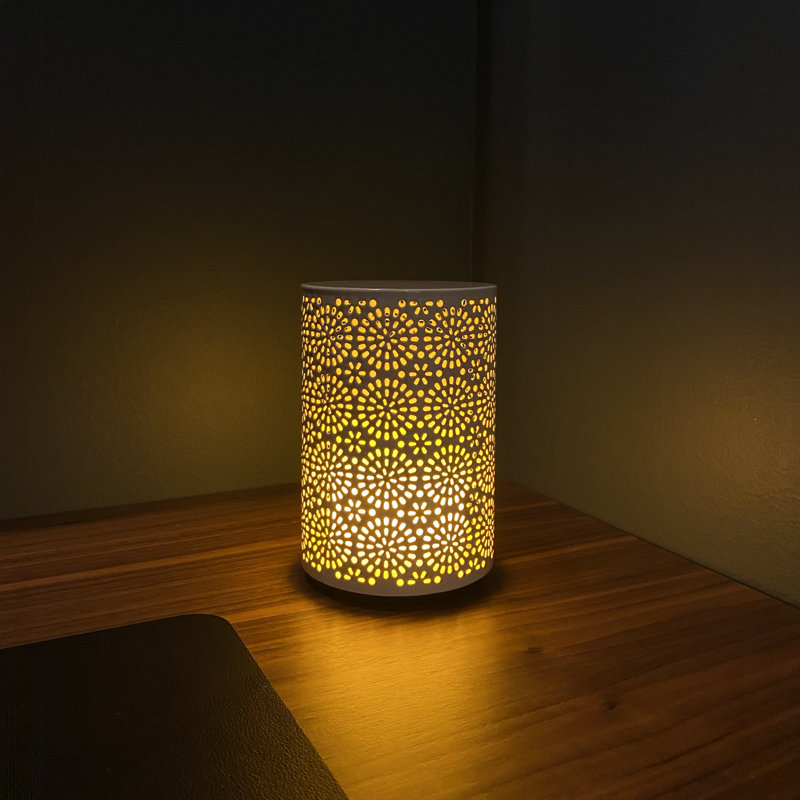 Lampe de table d'extérieur à DEL 5 po, Blanc brillant