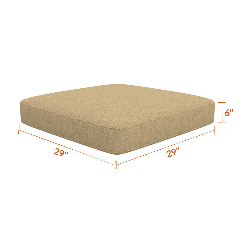 Coussin de remplacement pour repose-pieds d'extérieur Sunbrella, Beige chiné toile