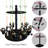 Black 16 Round  Rack - Wood Post