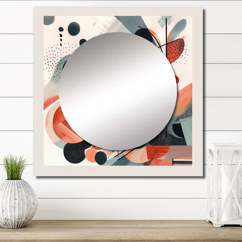 Miroir mural de salon Embrecht - Minimalisme, 23 po x 23 po