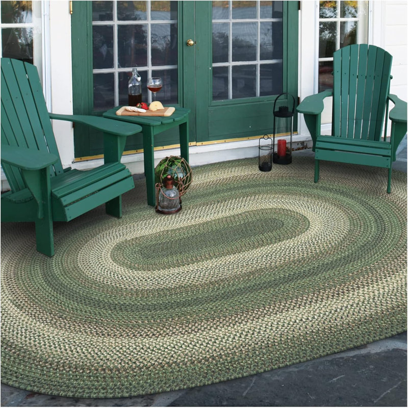 Cedar Ridge Ultra Durable Braided Rugs Braided Rug / Washable Indoor/Outdoor Rug, Oval 4' x 6'