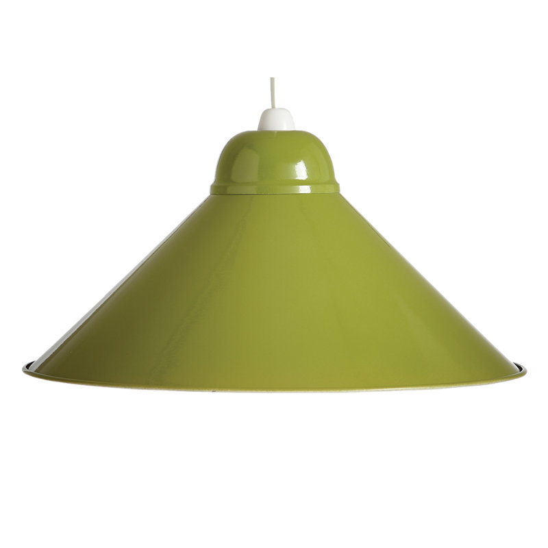 20 cm H Bell Pendant Shade ( Screw On ), Olive Green