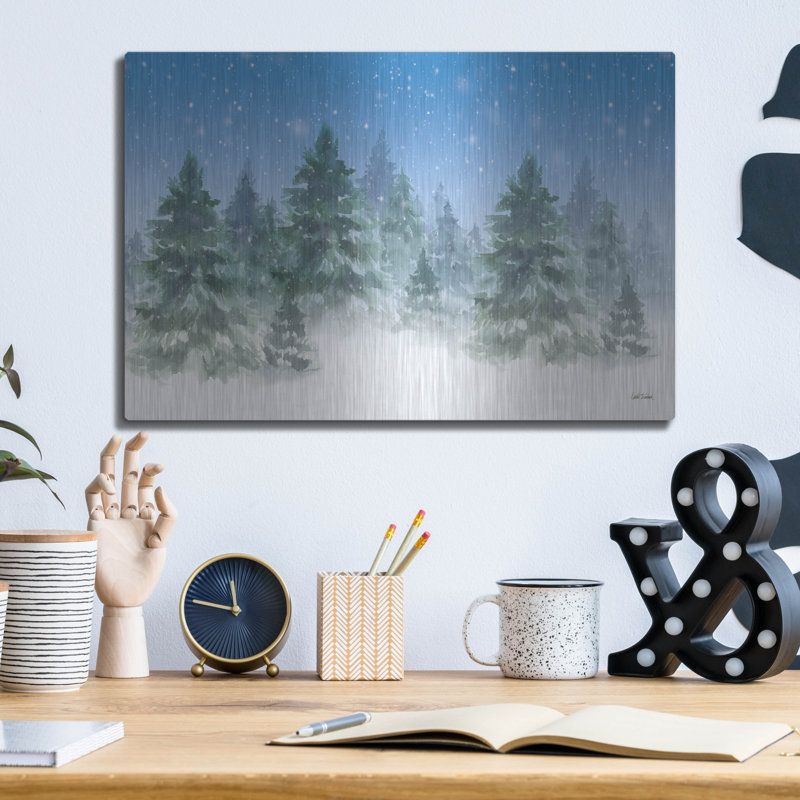 Art mural luxueux «Winter Trees» par Leslie Trimbach, H 12 po x l 16 po
