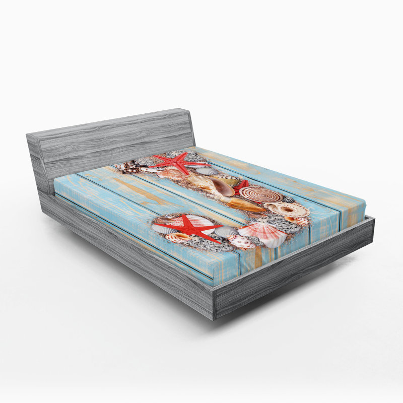 Drap-housse Ambesonne Lettre J 2 pièces Tropic Rustic Summer J, Drap-housse très grand californien