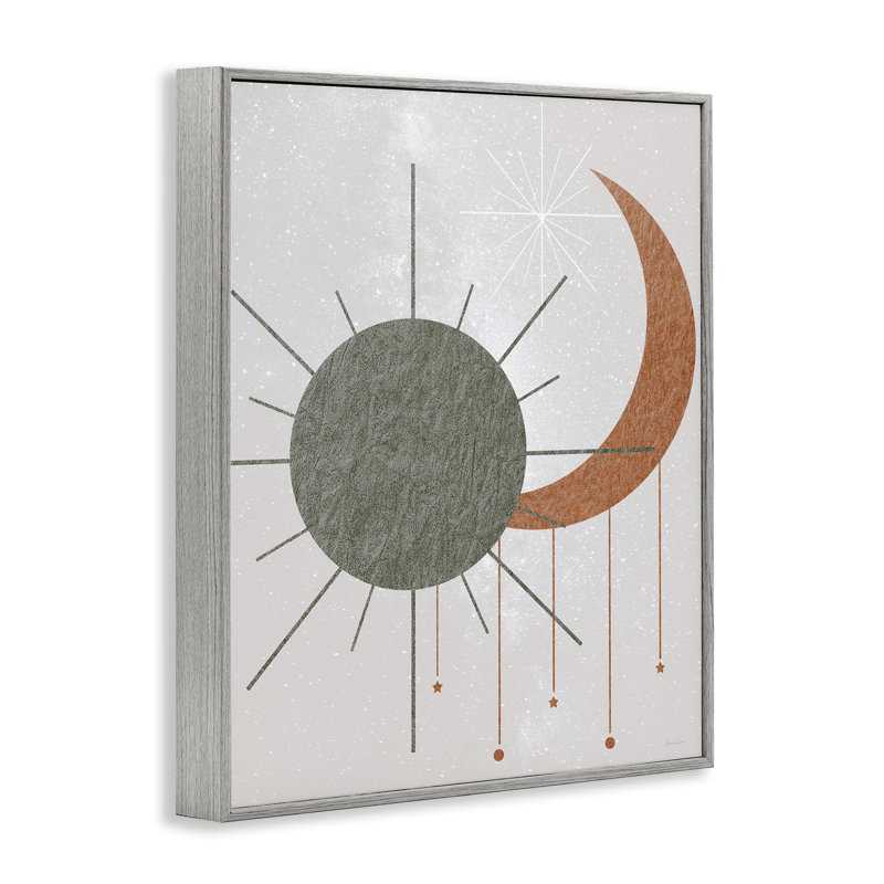 Soleil et lune dans un style minimaliste, estampe numérique, design par Daniela Santiago, Estampe numérique Farmhouse