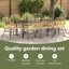 Garden Dining Set Outdoor Furniture Patio Terrace Elegant