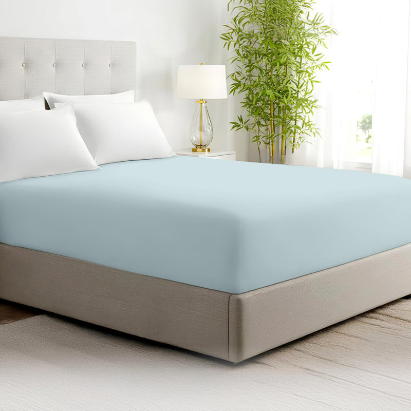 100% Viscose from Bamboo Fitted Sheet Only, 300 Thread Count, Extra Deep Pocket, Elastic with 4 Corner Straps, Cooling & Breathable, Bedding Sheets for Hot Sleepers - Gift-Ready Packaging (Buttercream)