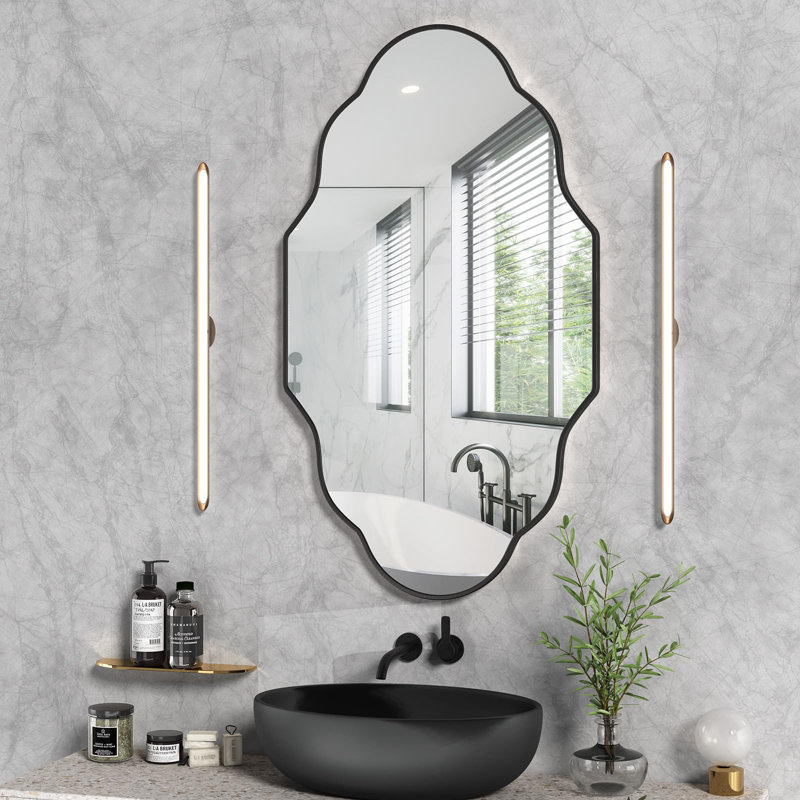Aluminum Free Form Mirror, Black