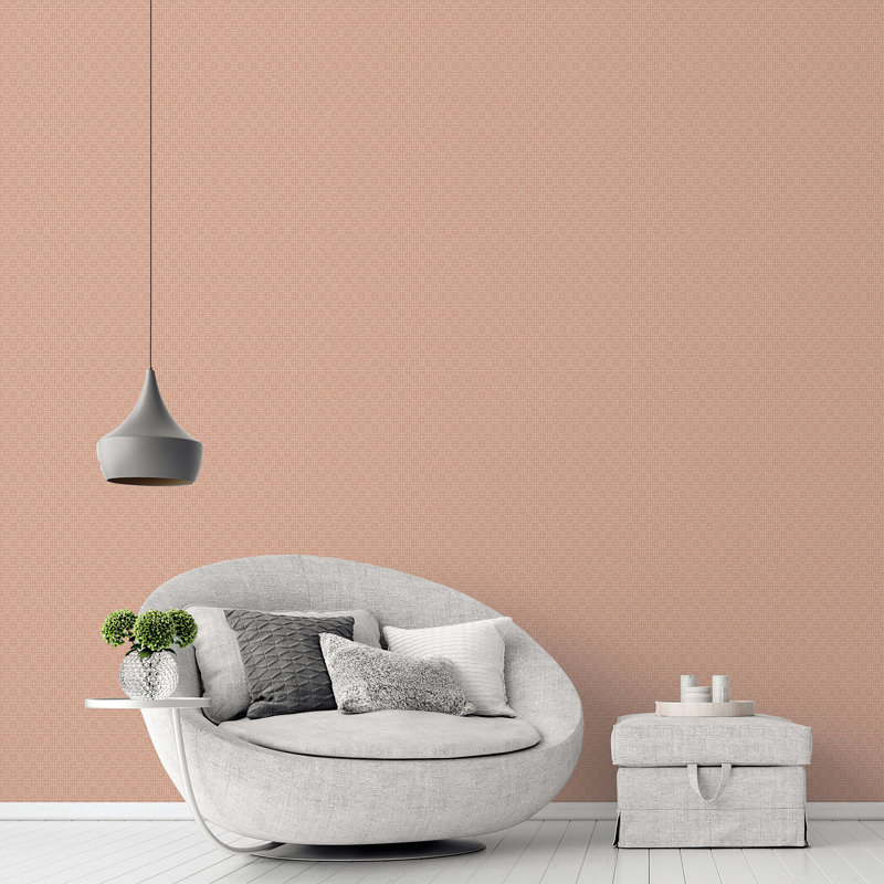 Forman 10m x 53cm Wallpaper Roll, Light Terracotta
