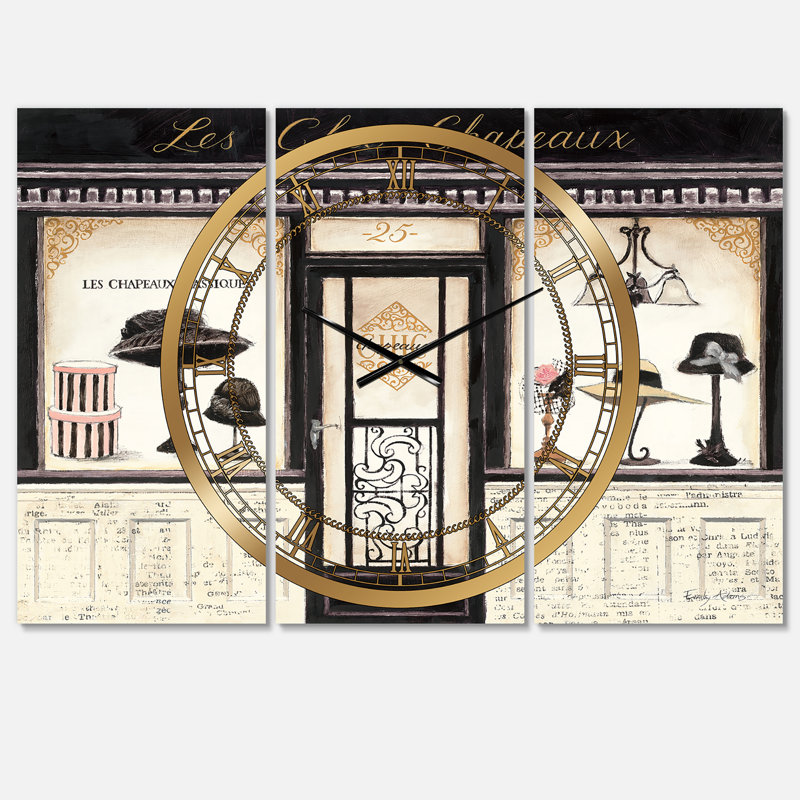 Horloge murale traditionnelle Les Chic Chapeaux
