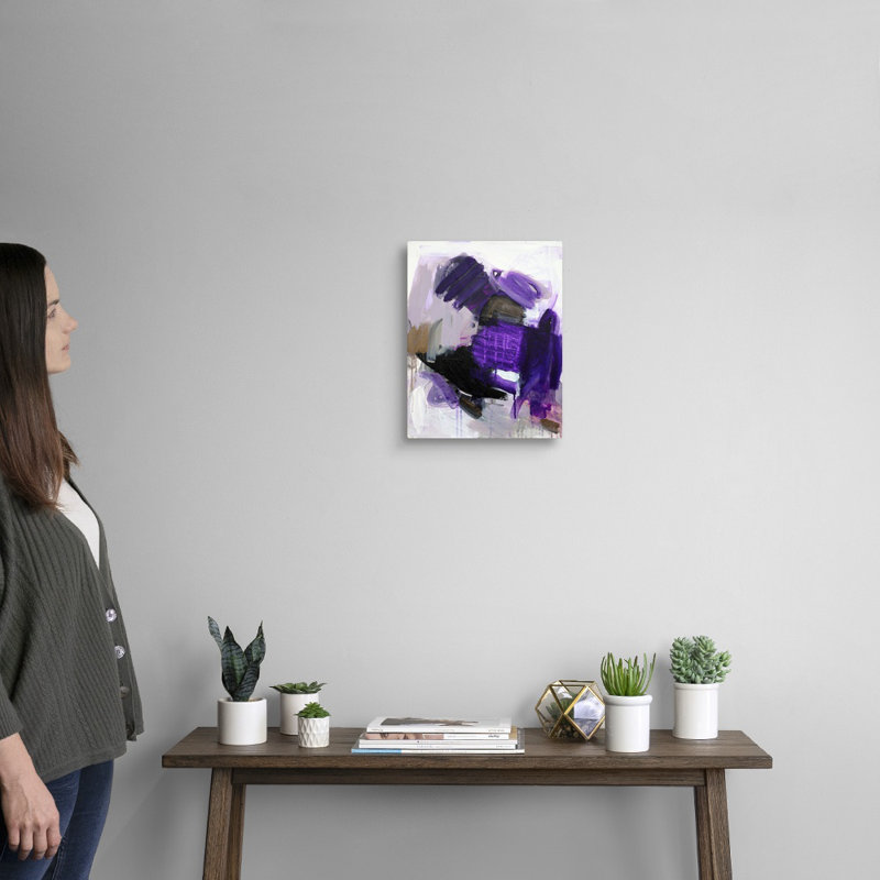 Reproduction d’art sur toile, "Purple Love" par B. Robert, H 14 po x l 11 po x P 1,25 po, Toile tendue