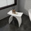16.7'' Solid Surface Shower Bench Stool In White