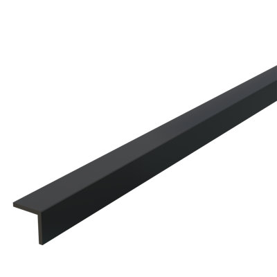 Manche en L décoratif en aluminium de 0,5 po, L 72 po