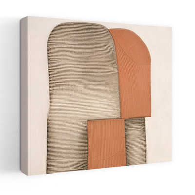 «Terracotta Shapes Abstract», reproduction d'art murale contemporaine