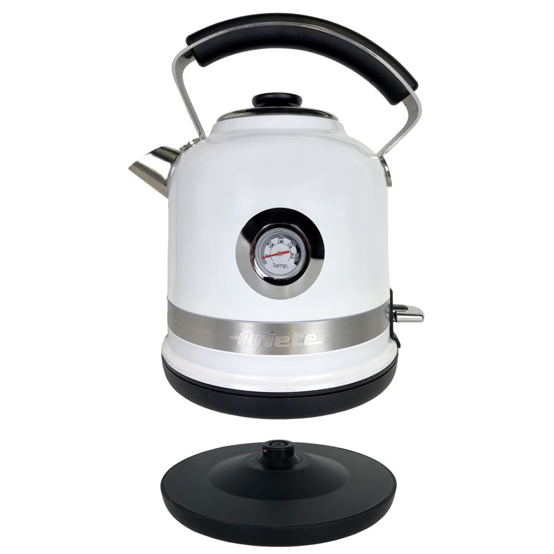 Ariete Moderna 1.7L Stainless Steel Kettle with 2 Slice Toaster Set, White