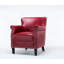 Luxueux fauteuil club avec un tissu souple semblable au cuir et une finition cloutée matte classique, combinant confort et élégance pour tout espace de vie.-1102331275