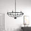 Luminaire de style lustre industriel rond classique 6 lumières Bellandra-141617960