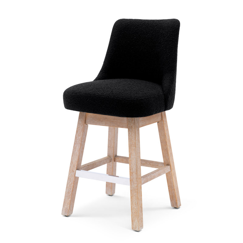 Tabouret de comptoir pivotant et pivotant 26 po Breann, Noir