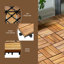 Carreau de terrasse en bois massif emboîtable L 12,5 po x l 12,5 po Patiojoy