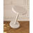 100% Solid Wood Pedestal Side Table, Vintage Round End Table For Living Room & Bedroom, Accent Table Nightstand, White-1623267756