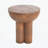 Outdoor Patio Wood-Grain Round MGO Side Table