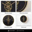 Goehner 46cm Metal Wall Clock for Living Room Decor, Black and Gold Modern Wall Clock for Bedroom