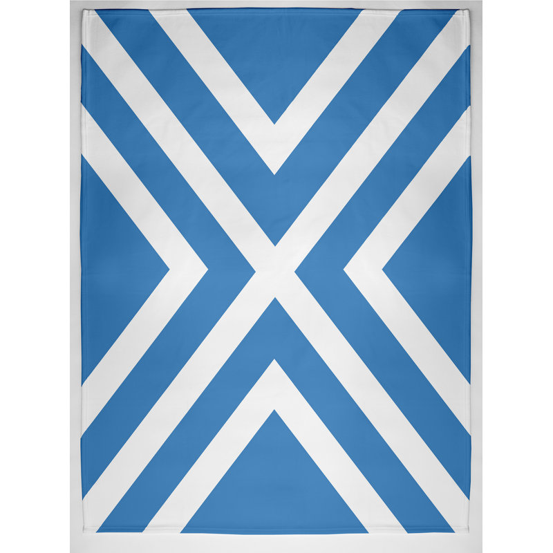 Zadie Plain Weave / Muslin Throw Blanket, Blue