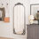 58"X24" Arched Full Body Hanging Wall Mounted Mirror With Vintage Ornate Carved Applique On Top