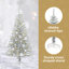 vidaXL Christmas Tree with 300 LEDs with Stand Silver PET-1402207877