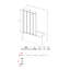 Dinton 1400mm H Framed Folding Bath Screen with Clear Glass-943684514