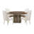 Villa Cherie Hazelnut 5-Piece Round Dining Set
