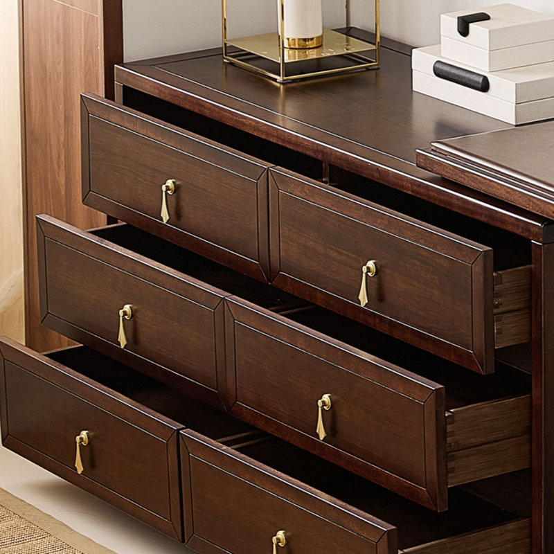 Solid Wood Retractable Bedroom Dresser