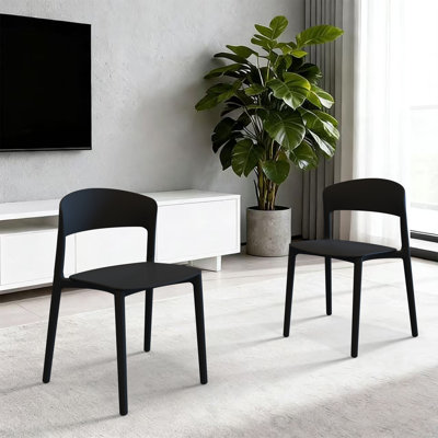 Chaise d'appoint empilable pour salle à manger d'extérieur