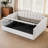 Linen Upholstered Daybed With Spacious Underbed Storage, Full Size - Durable Solid Wood Frame-2039393188