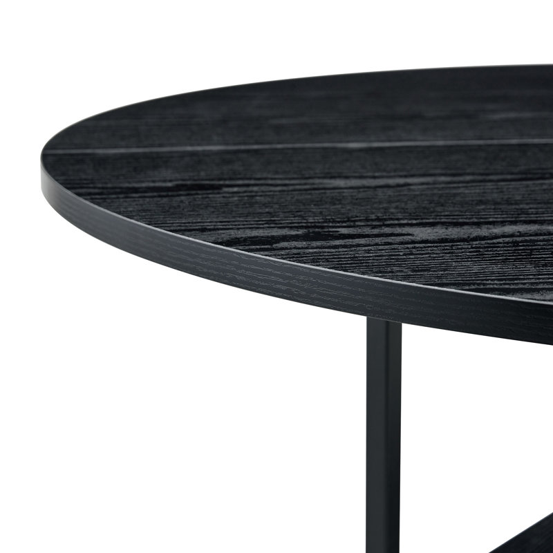 Metal Base Dining Table, Black