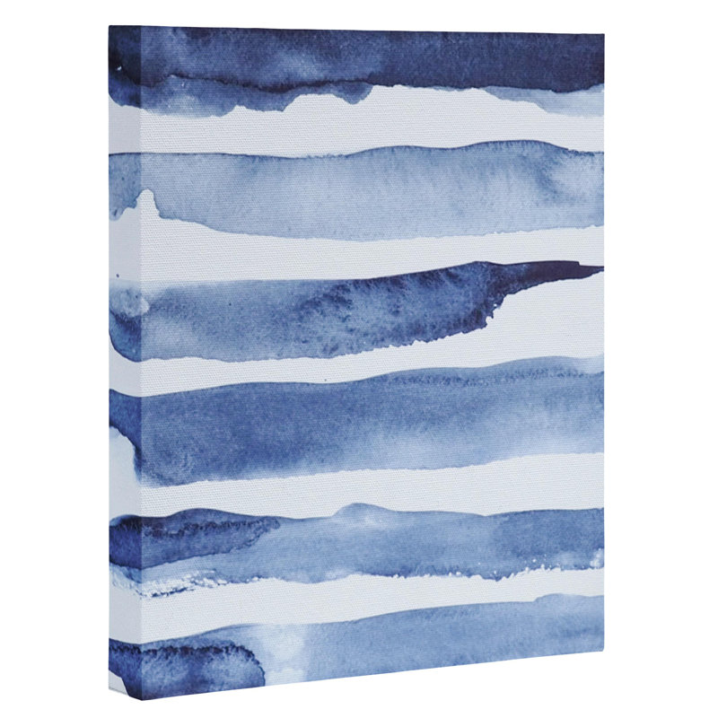Indigo Stripes par Devin Siatas, impression sur toile tendue, H 10 po x l 8 po x P 1,5 po