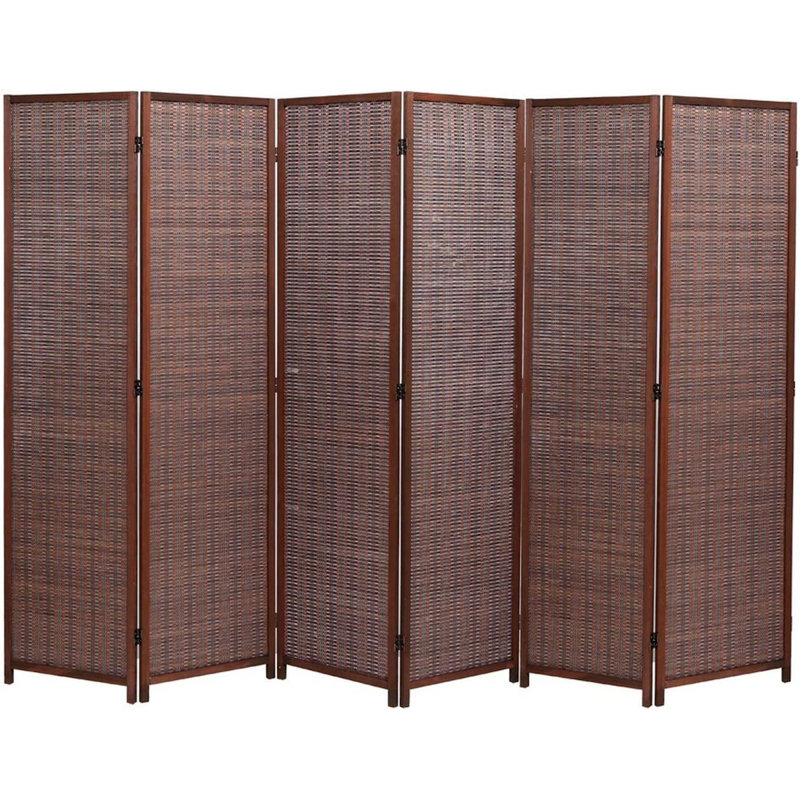 Paravent en bois massif Akridge, Brun, 6